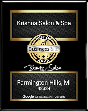 Award for Krishna Salon & Spa Best of Business Rate Beauty Salon